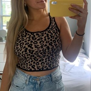 Cheetah print sweater top